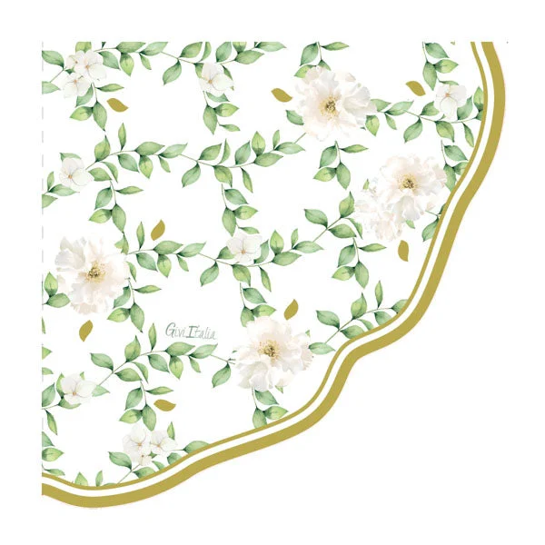 Givi Tovaglioli New Liberty Camelia 33 x 33 Cm Cf 16 Pz Bianco