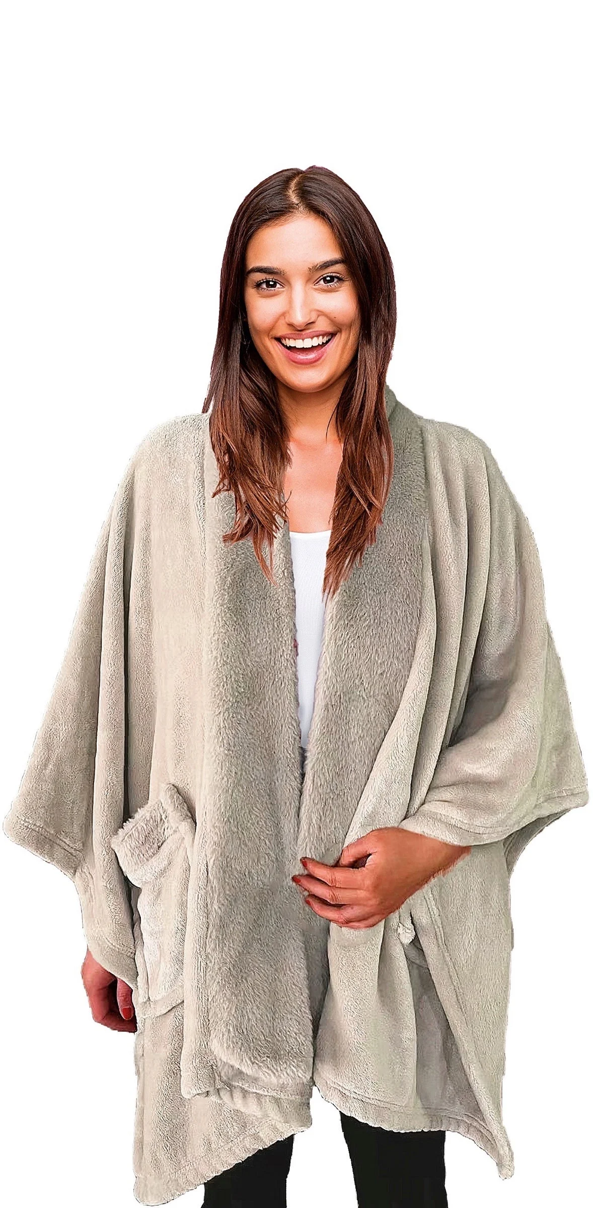 Ad Trend Vestaglia Natale Plaid Flanella 130 x 160 Cm Ass. Rosa Grigio 1 Pz