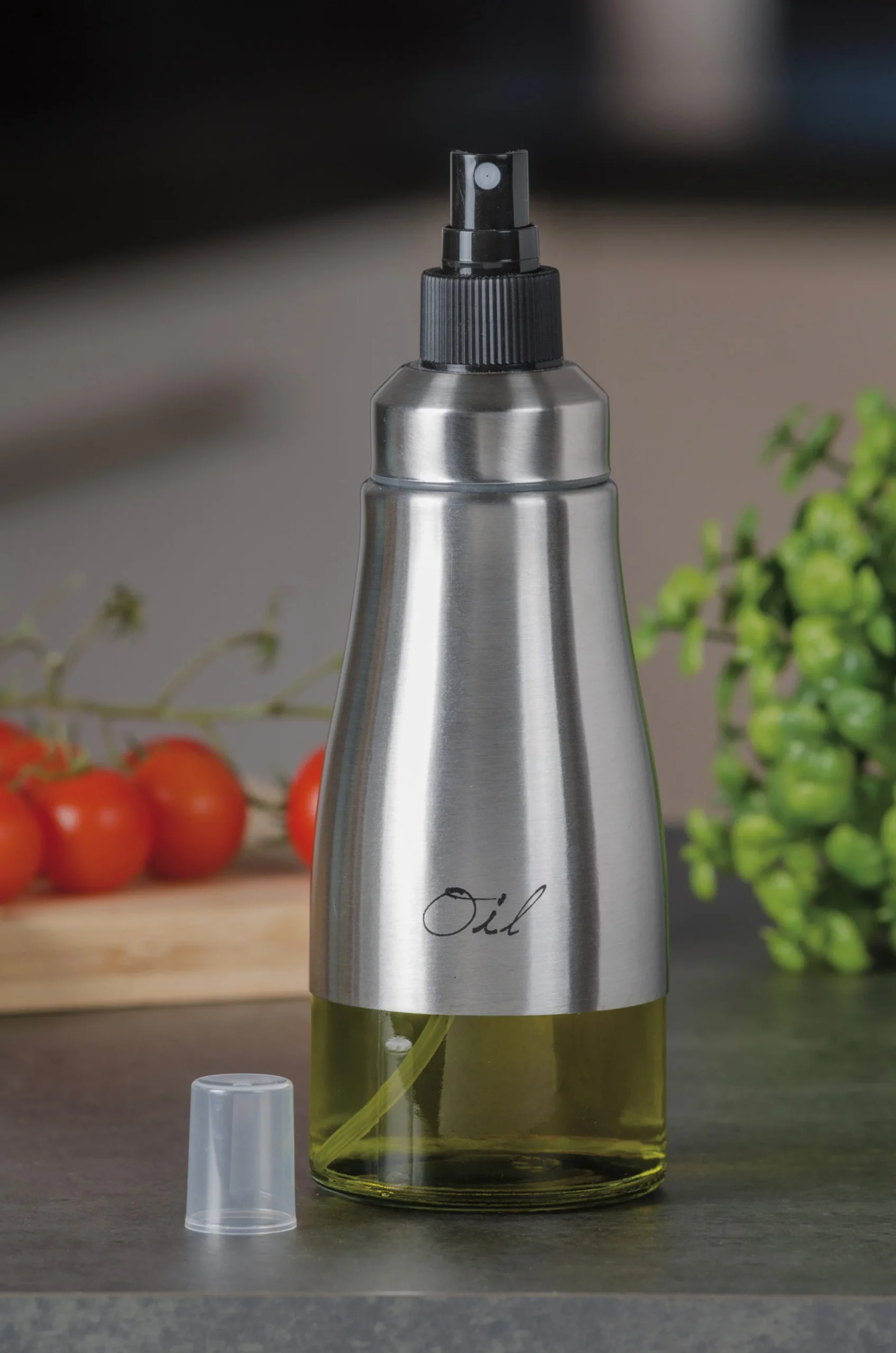 Ad Trend Dosatore Spray Olio / Aceto 320 Ml D 7 Cm H 20,5 Cm Vetro Acciaio