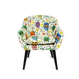 POLTRONA IMBOTTITA CON BRACCIOLI CALAVERA