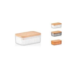 CONTENITORE RETTANGOLARE TAPPO LEGNO 0,35 L ASSORTITO