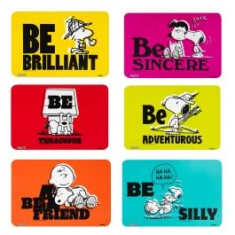 PEANUTS BE SET 6 TOVAGLIETTE DECORI VARI 43,5X29 CM