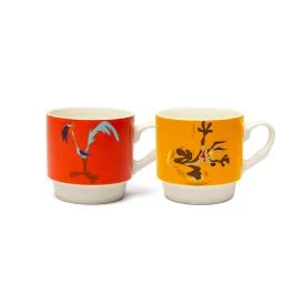 BEEP BEEP&WILLY COYOTE SET 2 TAZZE LATTE