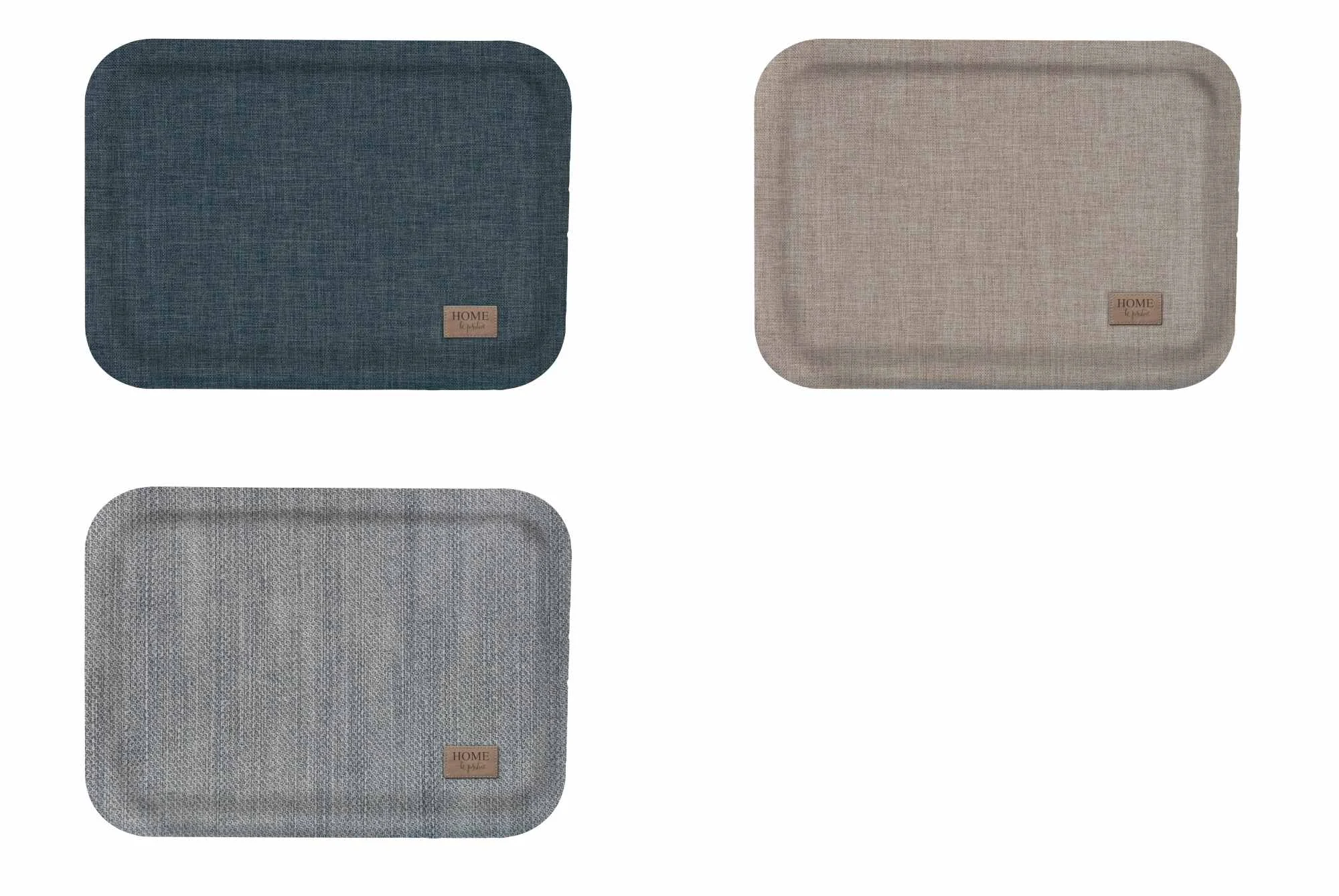 Ad Trend Vassoio Rettangolare Ass. H 2 Cm 38 x 28 Cm Blu Grigio Celeste 1 Pz
