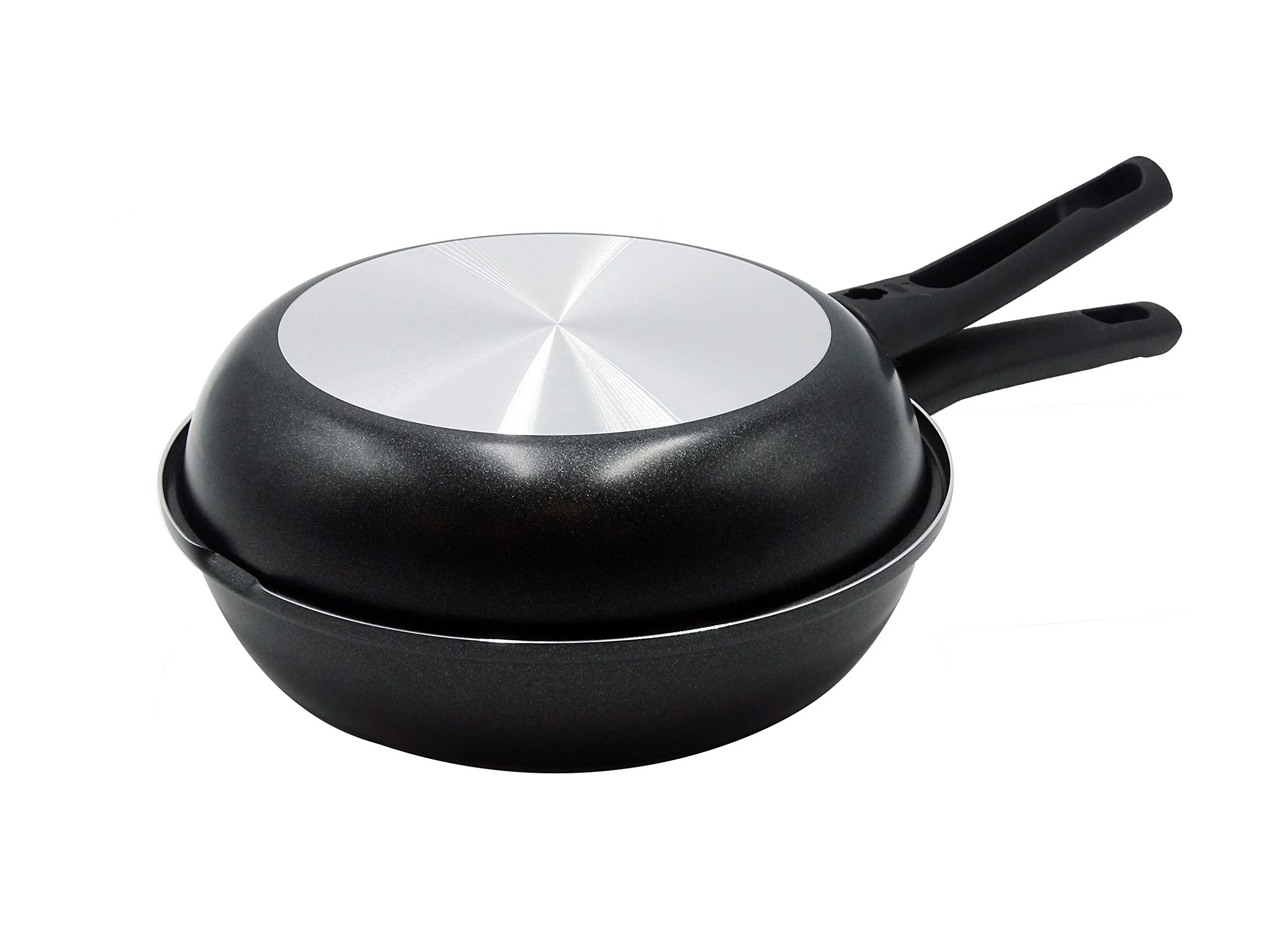 AGNELLI Fornetto Doppio Alluminio Antiaderente con Manici in Bakelite D 28 cm