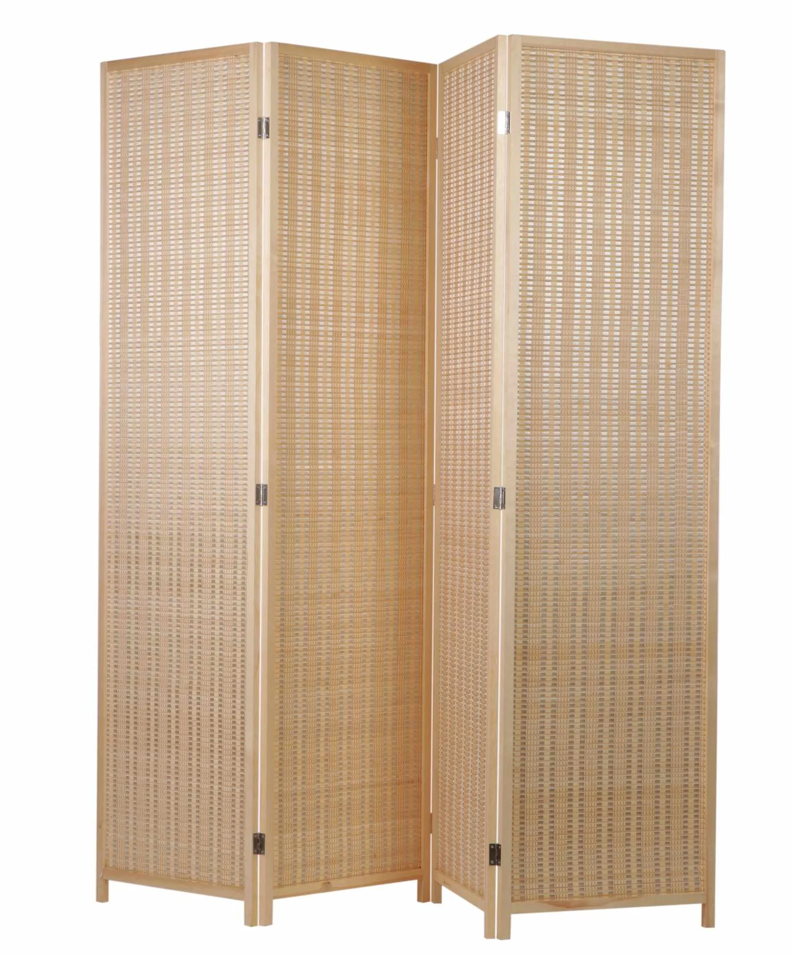 Ad Trend Paravento a 3 Ante in Bamboo Naturale 200 x 180 Cm