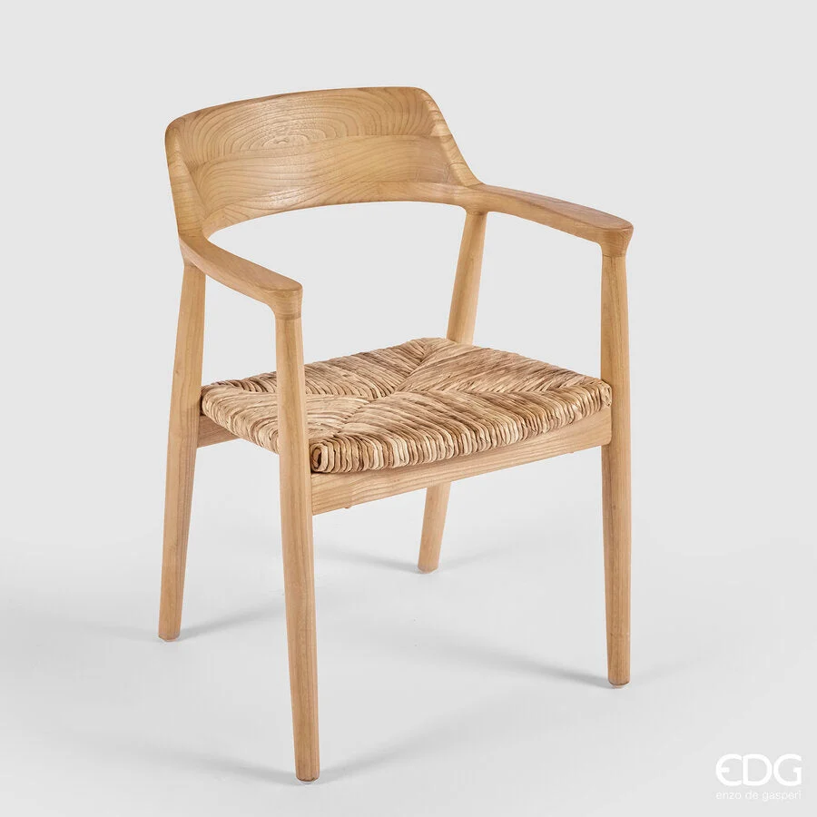 EDG Enzo De Gasperi Sedia In Sungkai H 80 Cm L 50 Cm L 55 Cm Natural Brown