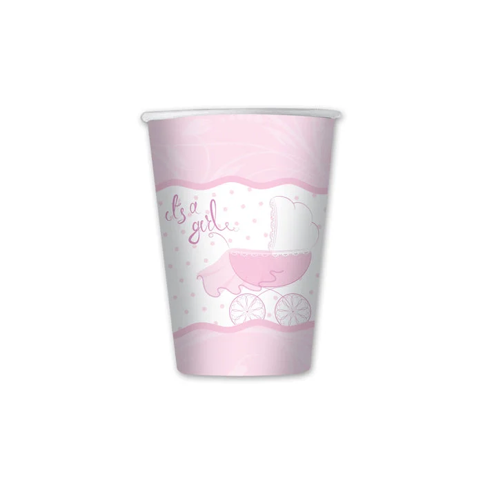 Big Party Bicchieri Carta It's a Girl 250 Cc Cf 8 Pz Rosa