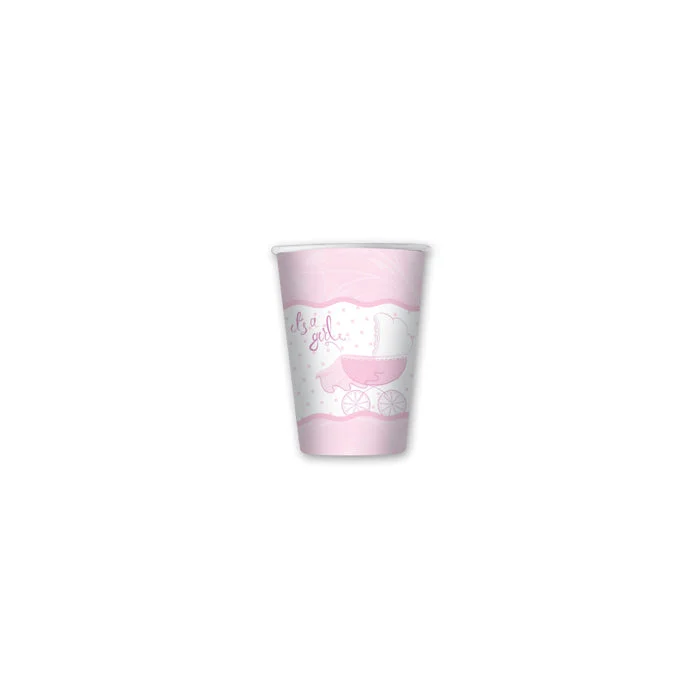 Big Party Bicchieri Carta It's a Girl 80 Cc Cf 8 Pz Rosa