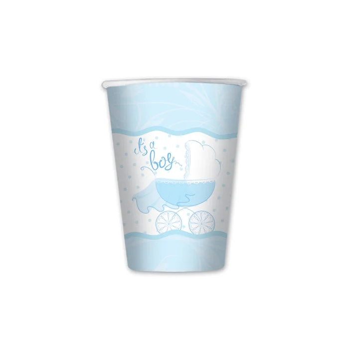 Big Party Bicchieri Carta It's a Boy 250 Cc Cf 8 Pz Celeste