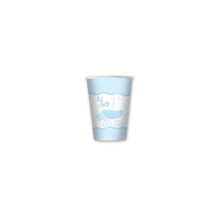 Big Party Bicchieri Carta It's a Boy 80 Cc Cf 8 Pz Celeste