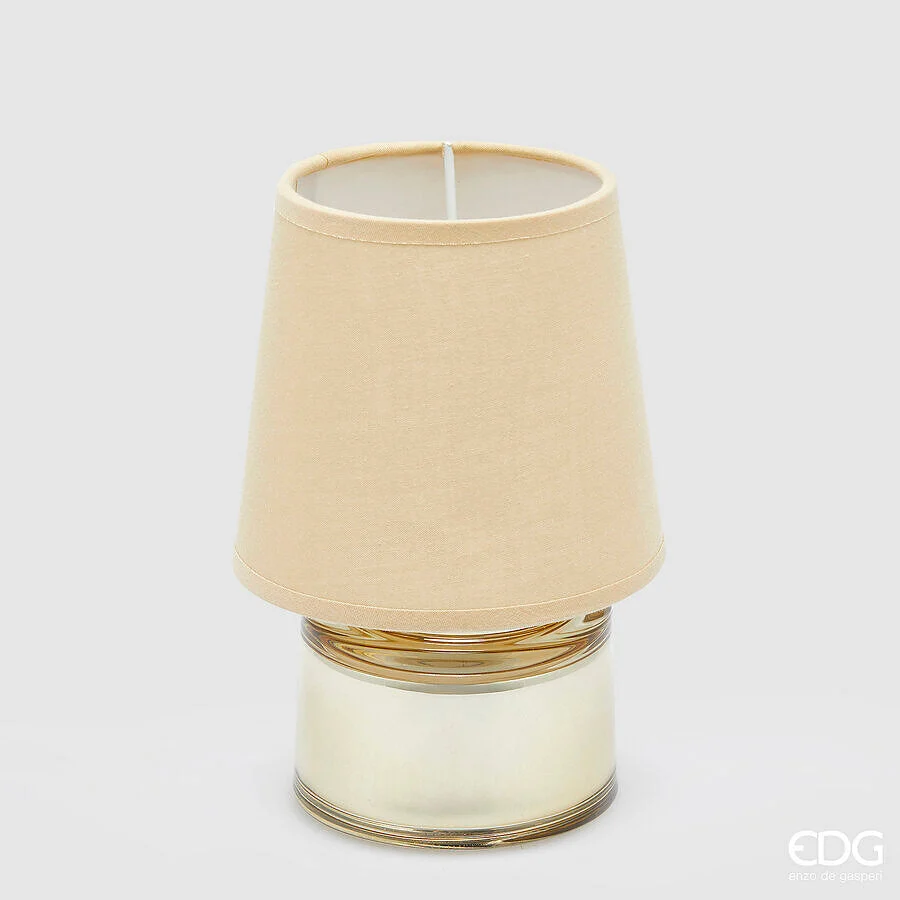 EDG Enzo De Gasperi Lampada da Tavolo Cozy H 18 Cm D 12 Cm IP 20 Champagne Scatola Regalo