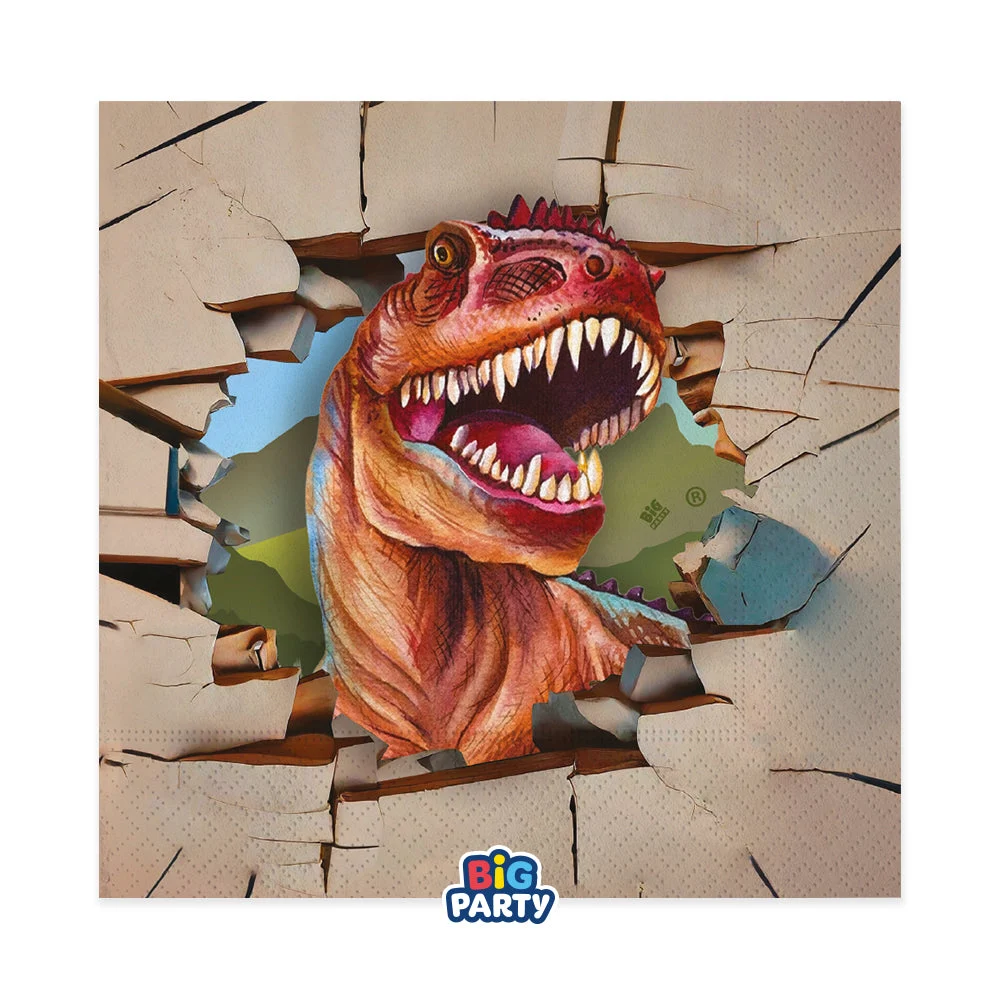 Big Party Tovaglioli Carta 33 x 33 Cm Dinosaurs Cf 16 Pz