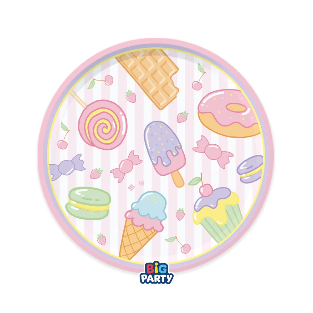 Big Party Piatti Carta Sweety D 18 Cm Cf 6 Pz Multicolor