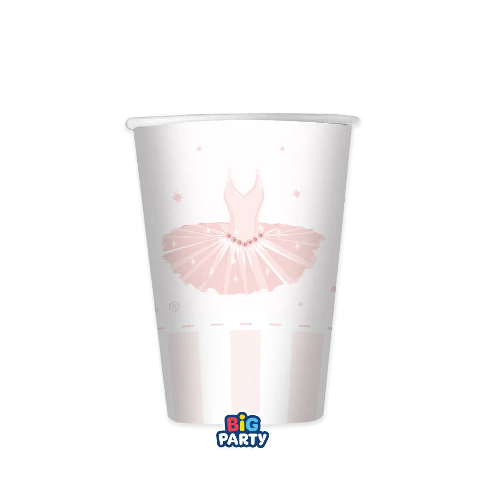 Big Party Bicchieri Carta Ballet 250 Cc Cf 6 Pz Rosa