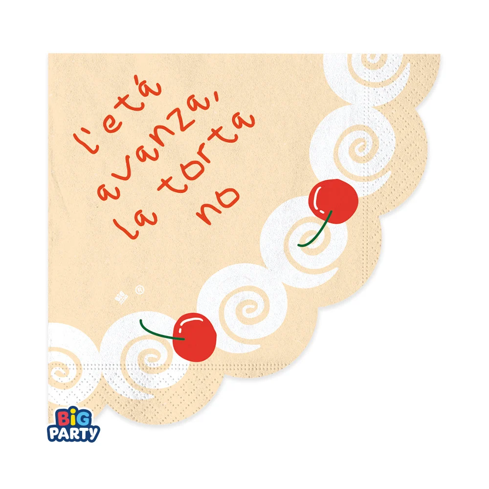 Big Party Tovaglioli Carta Cake Party 33 x 33 Cm Cf 16 Pz