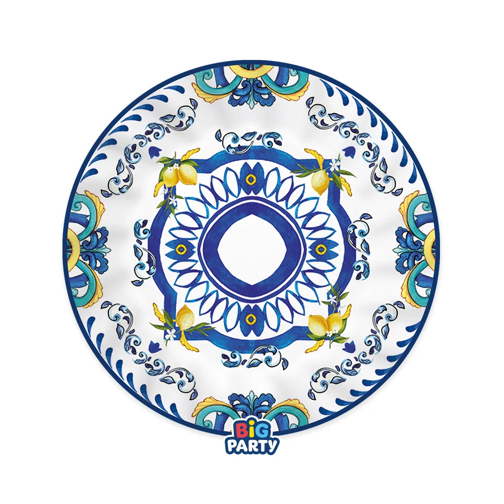 Big Party Piatti Carta Amalfi D 20 Cm Cf 6 Pz