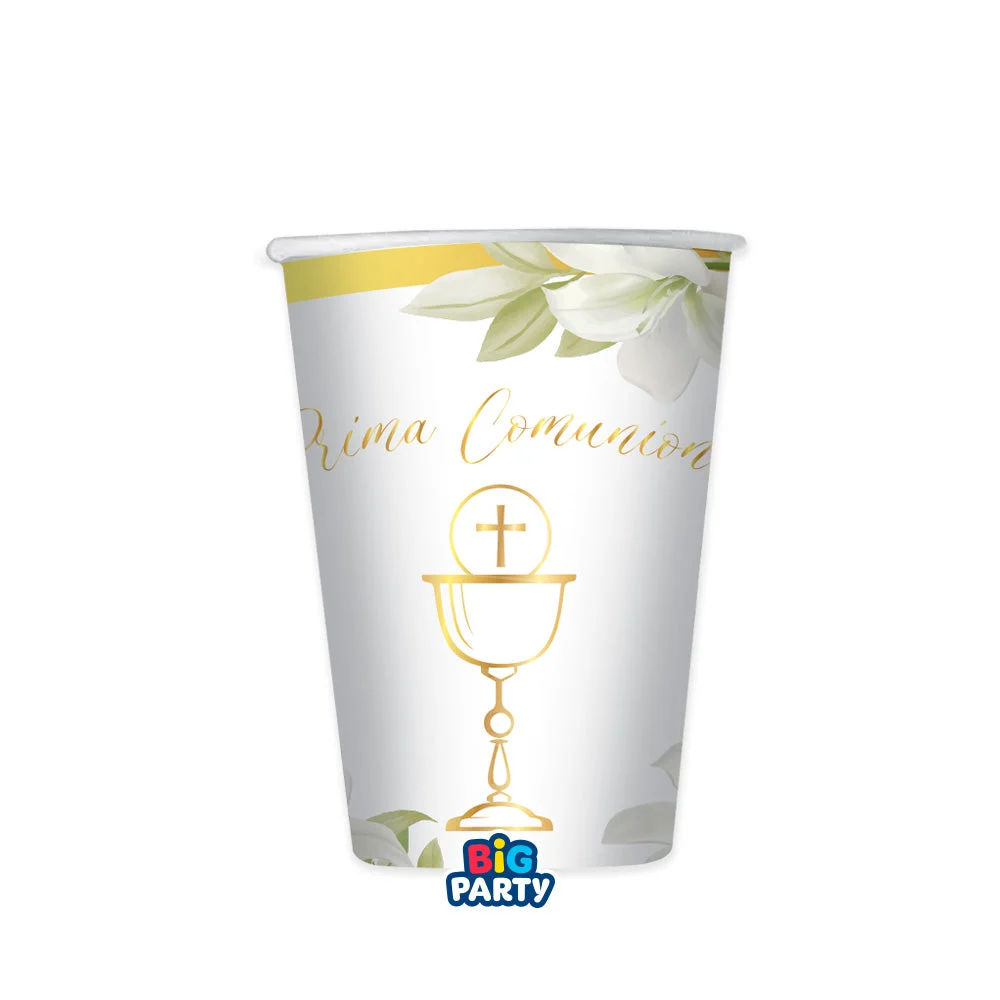 Big Party Bicchieri Carta Comunione Geometric 250 Cc Cf 6 Pz