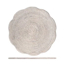 RATTAN SOTTOPIATTO TONDO 38 CM BIANCO