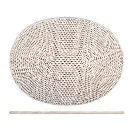 RATTAN TOVAGLIETTA OVALE 45X35 CM BIANCA