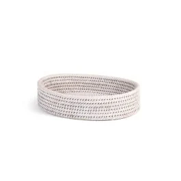 RATTAN CESTINO OVALE 24,5X CM BIANCO