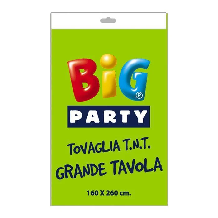 Big Party Tovaglia Tnt  160 x 260 Cm Verde Acido