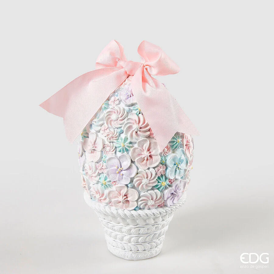 EDG Enzo De Gasperi Decoro Uovo Pasqua H 30 Cm D 16 Cm Multicolor