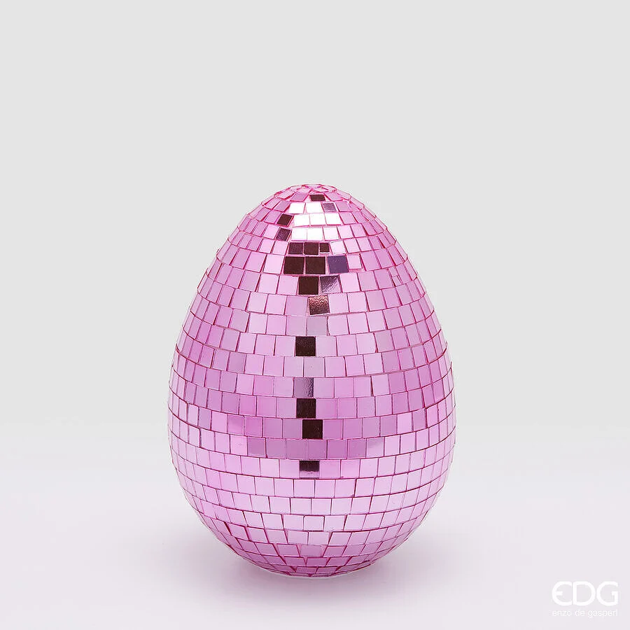 EDG Enzo De Gasperi Decoro Mirror Uovo H 20 Cm D 15 Cm Pink