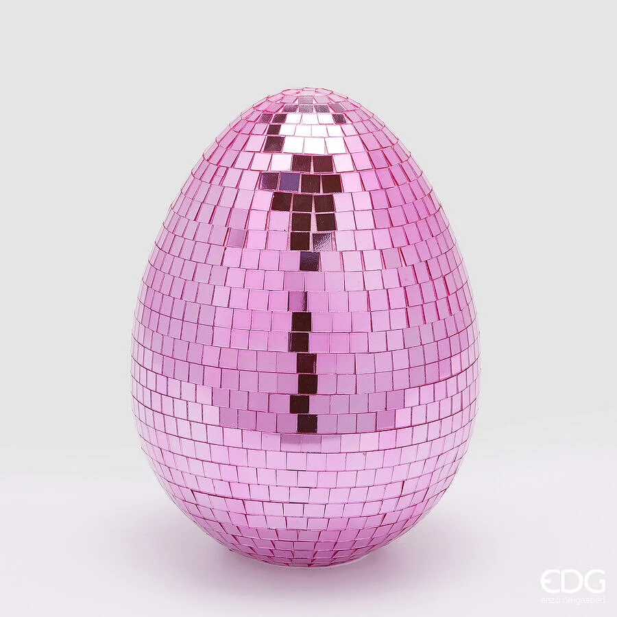 EDG Enzo De Gasperi Decoro Mirror Uovo H 25 Cm D 18,5 Cm Pink