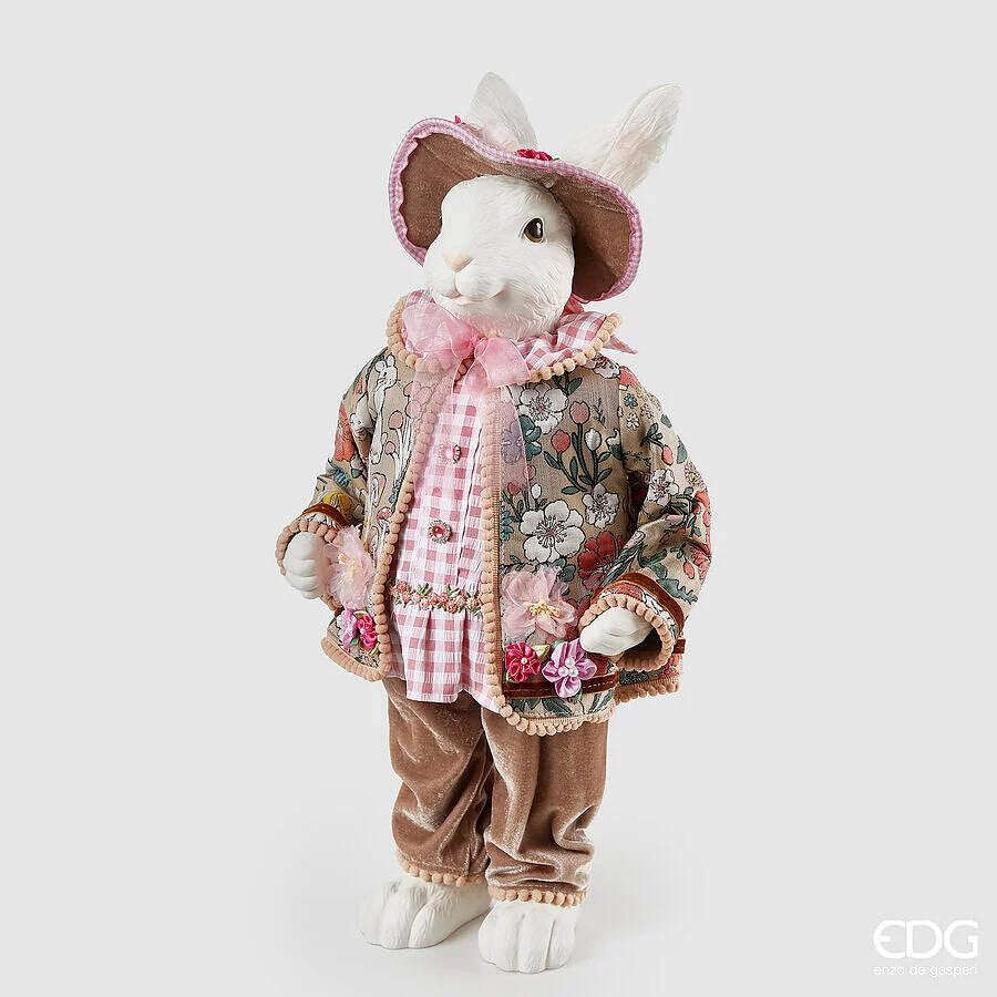 EDG Enzo De Gasperi Decoro Coniglio Dandy H 51 Cm Brown