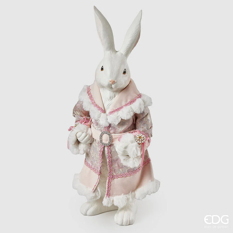 EDG Enzo De Gasperi Decoro Coniglio Dandy H 54,5 Cm Light Pink