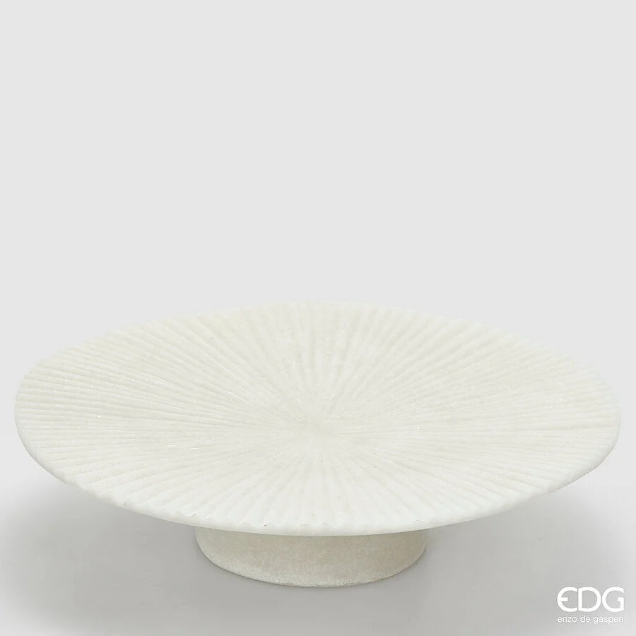 EDG Enzo De Gasperi Alzata Decorativa Serenity H 11 Cm D 42 Cm Ivory
