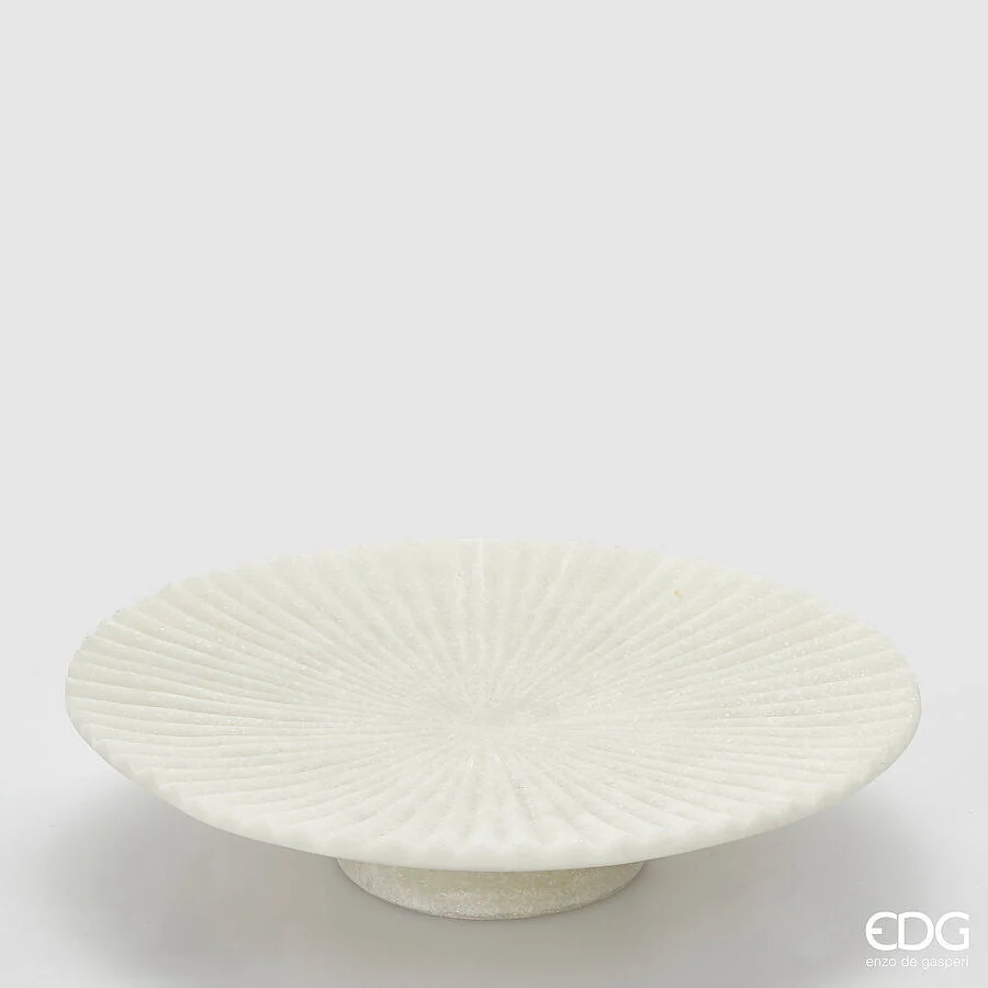 EDG Enzo De Gasperi Alzata Decorativa Serenity H 8 Cm D 35 Cm Ivory