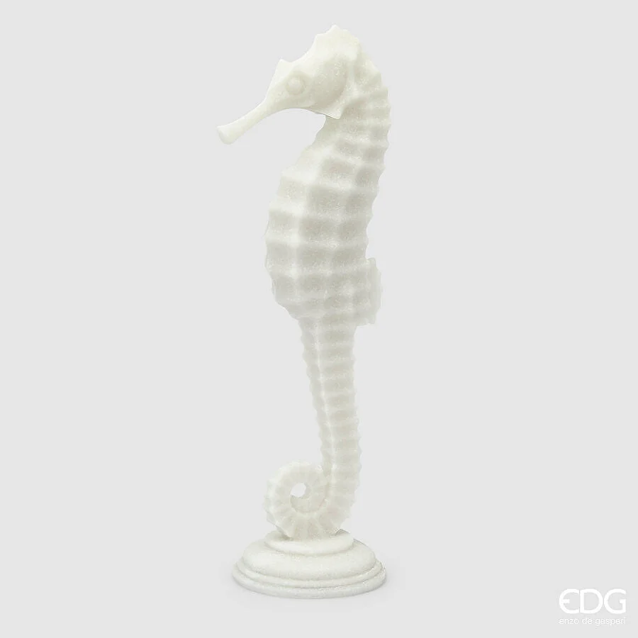 EDG Enzo De Gasperi Scultura Ippocampo H 47 Cm D 12,5 Cm Ivory
