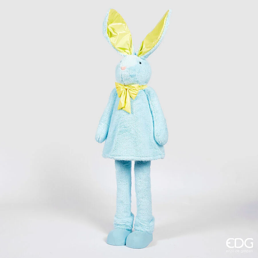 EDG Enzo De Gasperi Decoro Peluche Coniglio Dance H 155 Cm D 40 Cm Light Blue