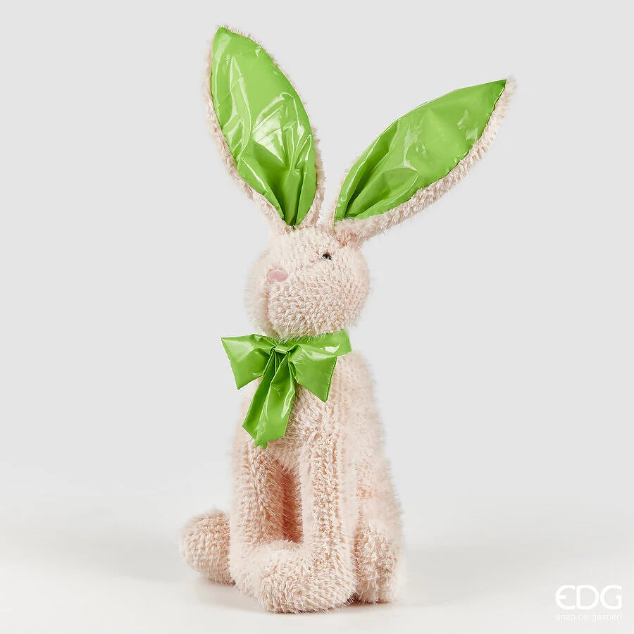 EDG Enzo De Gasperi Decoro Peluche Coniglio H 60 Cm L 26 Cm L 20 Cm Pale Pink