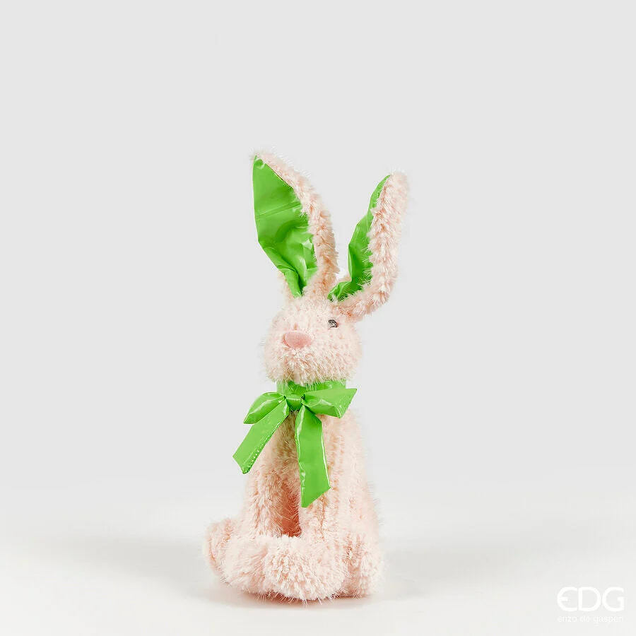 EDG Enzo De Gasperi Decoro Peluche Coniglio H 36 Cm L 17 Cm L 15 Cm Pale Pink