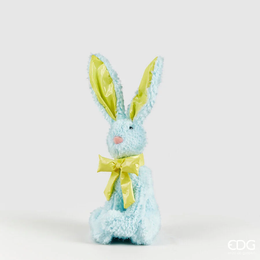 EDG Enzo De Gasperi Decoro Peluche Coniglio H 36 Cm L 17 Cm L 15 Cm Light Blue