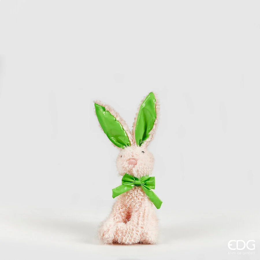 EDG Enzo De Gasperi Decoro Peluche Coniglio H 28 Cm L 15 Cm L 11 Cm Pale Pink