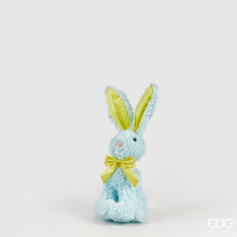 EDG Enzo De Gasperi Decoro Peluche Coniglio H 28 Cm L 15 Cm L 11 Cm Light Blue