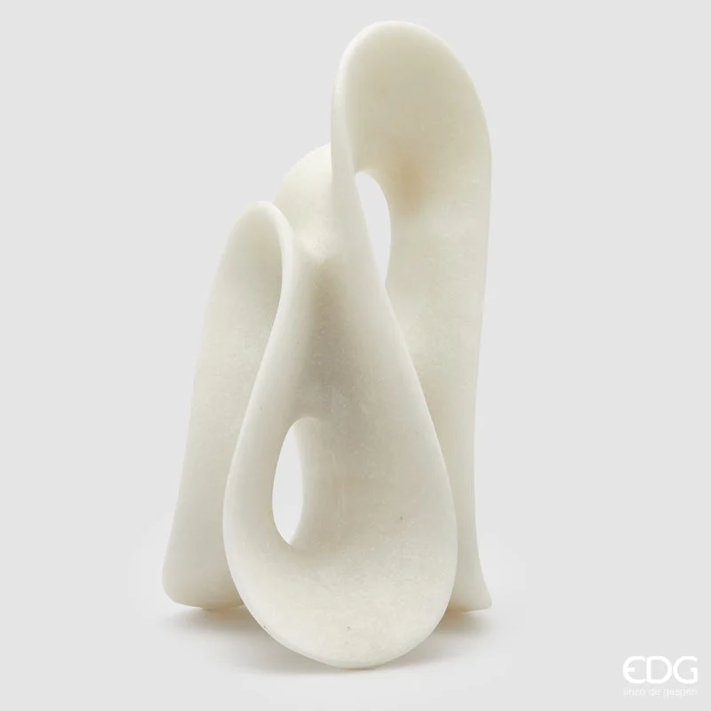 EDG Enzo De Gasperi Scultura Fluid Design H 39 Cm L 20,5 Cm L 18,5 Cm Ivory