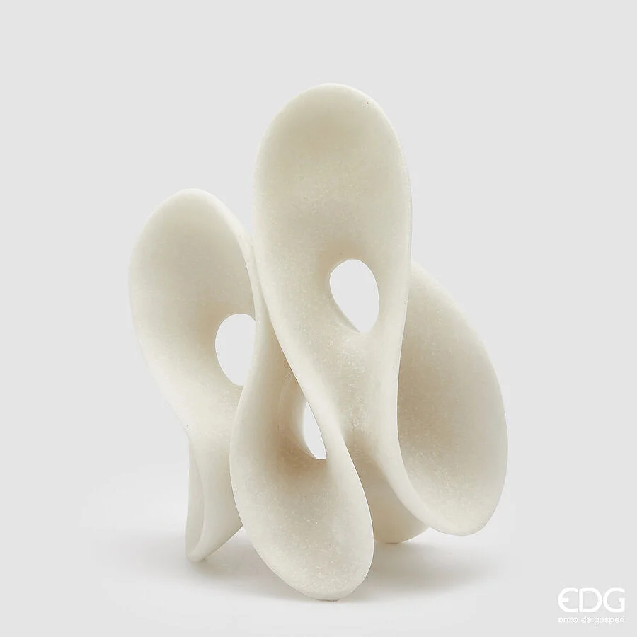 EDG Enzo De Gasperi Scultura Fluid Design H 31,5 Cm L 23,5 Cm L 16,5 Cm Ivory