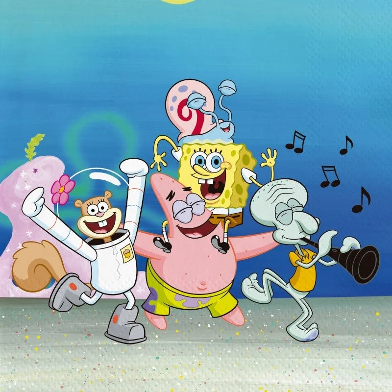 Big Party Tovaglioli Carta Spongebob 33 x 33 Cm Cf 20 Pz