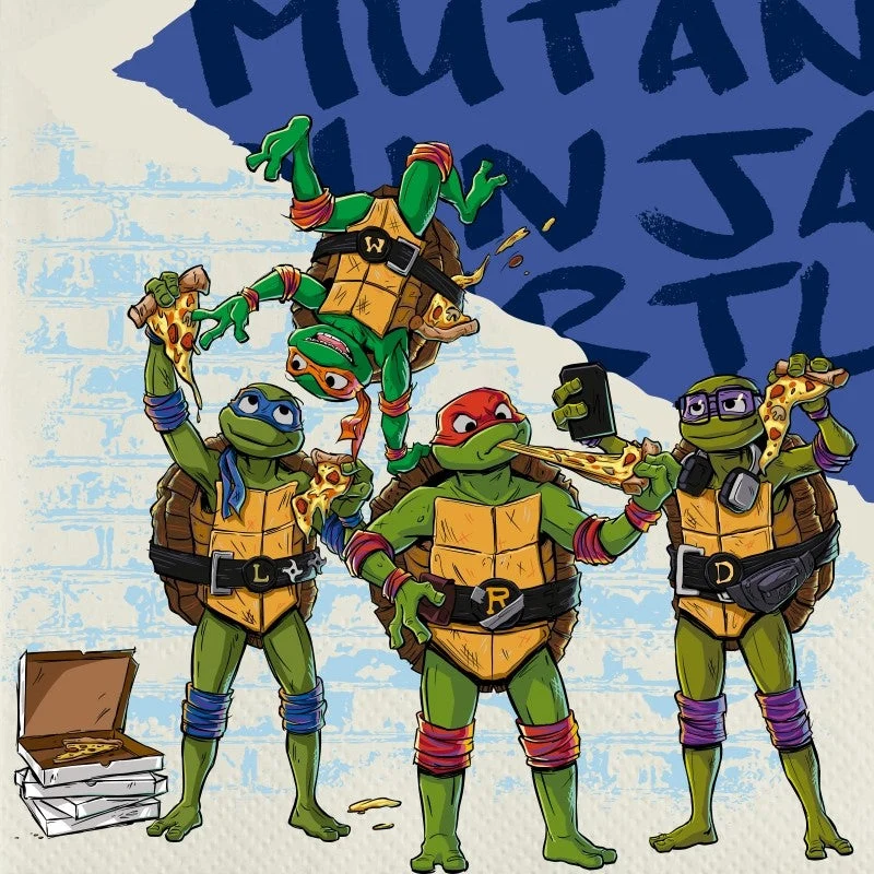 Big Party Tovaglioli Carta Tartarughe Ninjia 33 x 33 Cm Cf 20 Pz