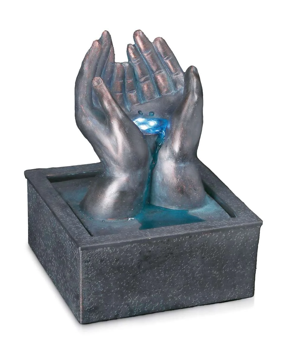 Ad Trend Fontana Elettrica Poliresina 20 x 20 Cm H 26 Cm con 4 Led