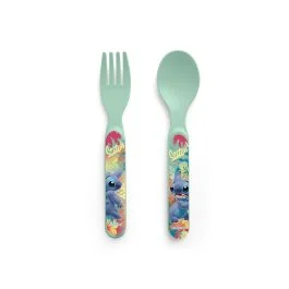STITCH HAWAII CUCCHIAIO+FORCHETTA IN POLIPROPILENE