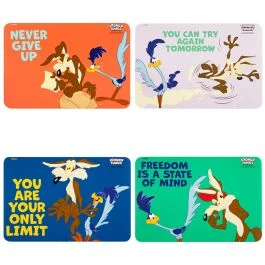 BEEP BEEP&WILLY COYOTE SET 4 TOVAGLIETTE DECORI VARI 43,5X29 CM