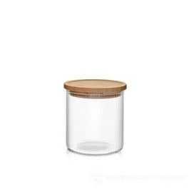 BARATTOLO BOROSILICATO TONDO TAPPO BAMBU' 0,75 L