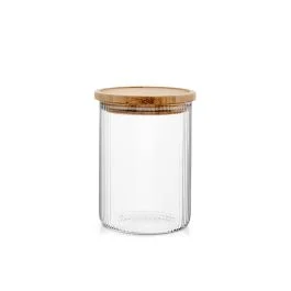 BARATTOLO BOROSILICATO TONDO TAPPO BAMBU' 0,95 L