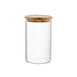 BARATTOLO BOROSILICATO TONDO TAPPO BAMBU' 1,10 L